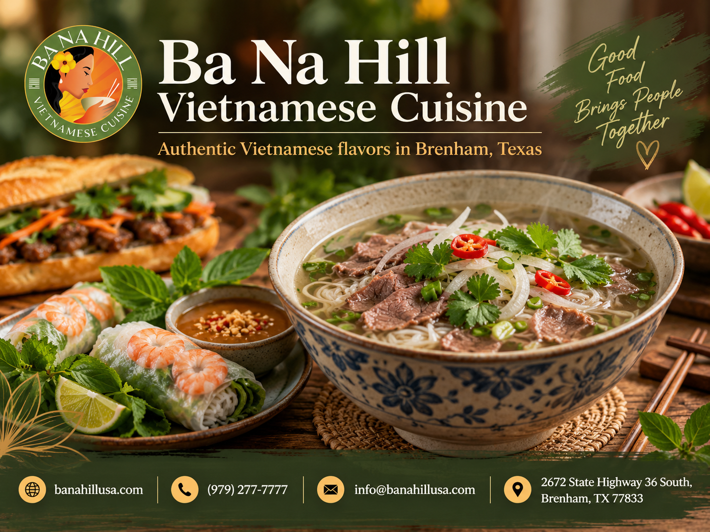 Ba Na Hill — Vietnamese cuisine in Brenham, Texas